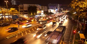 Traffic captured on a time lapse